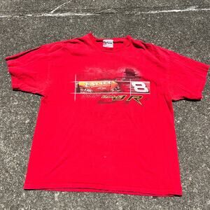 Red Y2K Men’s Dale Jr. Budweiser Nascar T-shirt Size XL